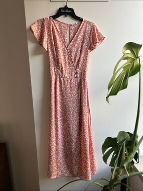 Sienna Sky Pink Floral Wrap Dress